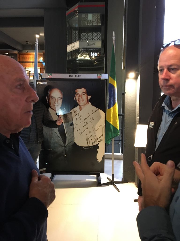 John meets Oscar Fangio, son of THE World Champion Fangio at The Fangio Museum, Argentina